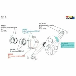 Autocollant De Protection Pédalier Look ZED 3 - 0287847