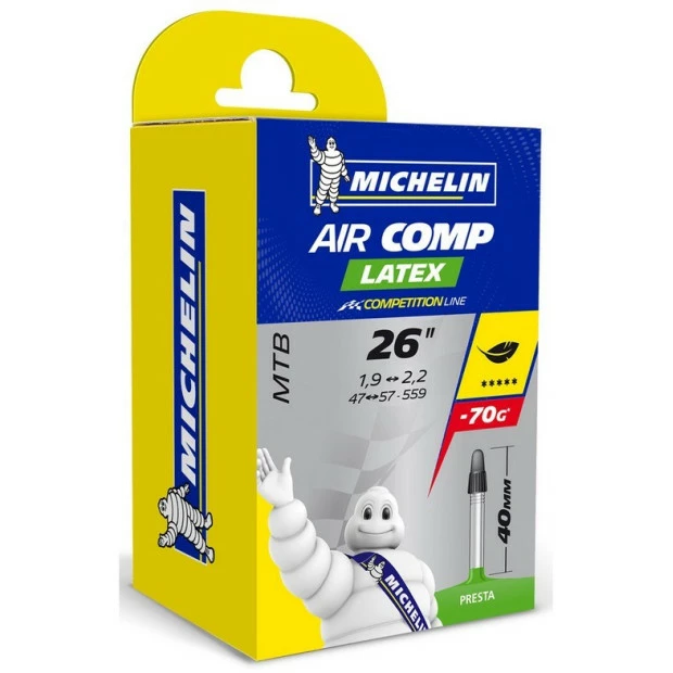 Michelin Chambre à Air AIRCOMP LATEX ATB C4 Presta 26' 3 Michelin Chambre à Air AIRCOMP LATEX ATB C4 Presta 26'