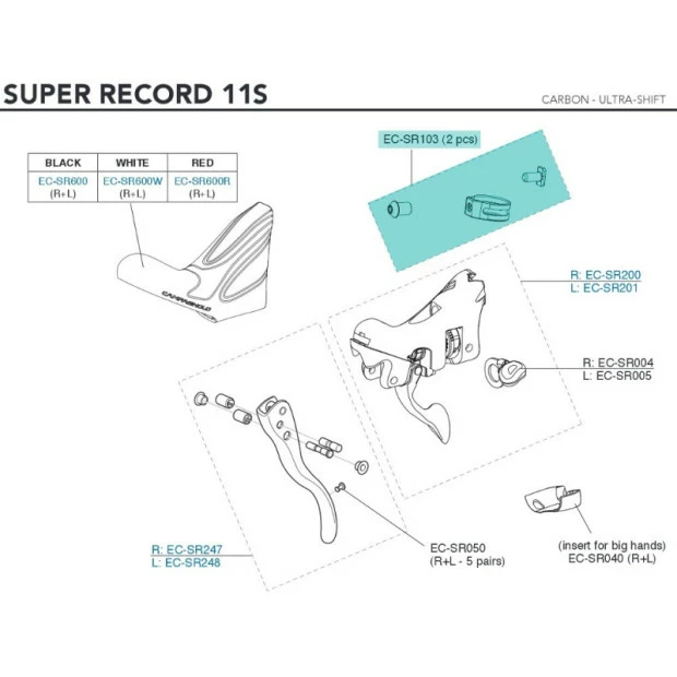 Campagnolo® Collier De Fixation Ergopower Campagnolo - EC-SR103 4 Campagnolo® Collier De Fixation Ergopower Campagnolo - EC-SR103 – Image 2