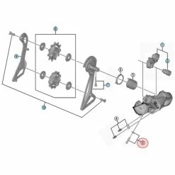 Vis De Réglage De Galet Haut De Dérailleur Arrière Shimano Dura Ace Di2 RD-R9150